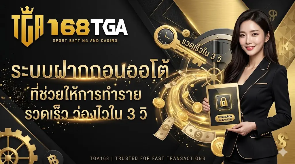 ระบบฝากถอนออโต้ของ 168tga ที่ช่วยให้การทำราย รวดเร็ว ว่องไวใน 3 วิ